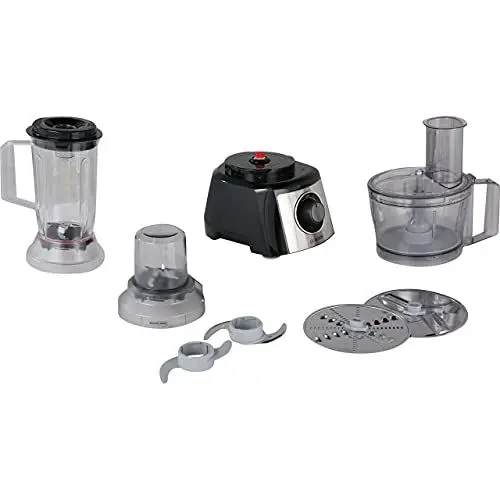 Produktbild: Bosch Kompakt-Küchenmaschine MultiTalent 3 Plus MCM3PM386, 50 Funktionen, Rührschüssel 2,3 L, Mixer 1,0 L, Universalmesser, schneiden und raspeln (fein,grob), Schlagscheibe (Sahne), 900 W, schwarz