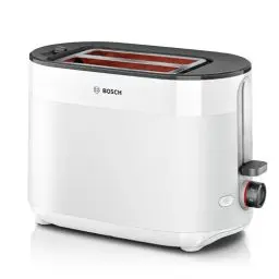Produktbild: Bosch Kompakt Toaster MyMoment TAT2M121, integrierter Brötchenaufsatz, mit Auftaufunktion, mit Abschaltautomatik, Liftfunktion, Brotzentrierung, perfekt für 2 Scheiben, 800 Watt, Weiß matt