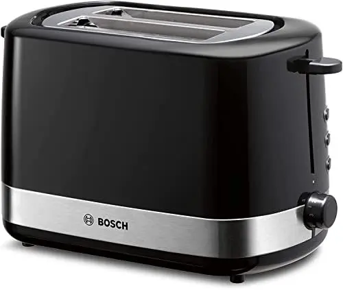Produktbild: Bosch Kompakt Toaster ComfortLine TAT6A513, für 2 Scheiben, integrierter Brötchenaufsatz, mit Auftau-/Aufwärmfunktion, 800W, schwarz