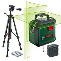 Produktbild: Bosch Kreuzlinienlaser AdvancedLevel 360 mit Premium-Stativ (3 Laserlinien inkl. 360° zum Ausrichten im ganzen Raum), Schwarz