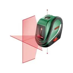 Produktbild: Bosch Kreuzlinienlaser UniversalLevel 2 mit Stativ (Laserkreuz inkl. integrierter Lotpunkte für präzises Ausrichten und einfache Übertragung von Referenzen, im Karton)