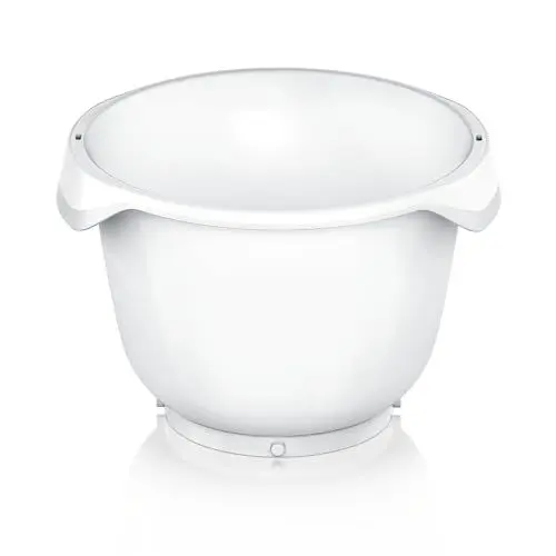 Produktbild: Bosch Kunststoff-Schüssel MUZ9KR1, 5,5 Liter, max. Teigmenge 3,5 kg, praktische Griffe, spülmaschinenfest, passend für Küchenmaschine Serie 8
