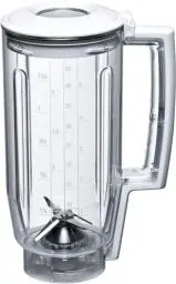 Produktbild: Bosch Mixer-Aufsatz MUZ5MX1, Füllmenge 1,25 Liter, Kunststoff, Mixen von Shakes oder Cocktails, spülmaschinengeeignet, passend für MUM5 und MUM Serie 2 Küchenmaschine