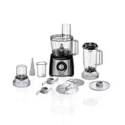 Produktbild: Bosch MCM3501M Küchenmaschine MultiTalent 3, 800 Watt, schwarz/Edelstahl