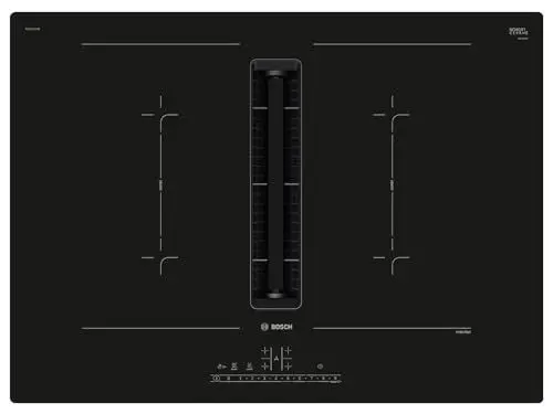 Produktbild: Bosch PVQ711F15E Serie 6 Induktionskochfeld mit Dunstabzug (autark), 70 cm breit, intuitive Bedienung, Kombination zweier Kochzonen, AutoOn-Funktion, voreingestellte Leistungsstufen