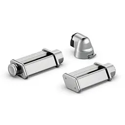 Produktbild: Bosch Pastawalzen PastaPassion MUZ9PP1, 2 Pastawalze für Lasagne, Nudelplatten und Tagliatelle, für 6mm breite Bandnudeln, mit Adapter zur Montage, Edelstahl, passend für OptiMUM Küchenmaschine,