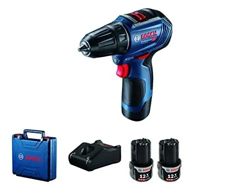Produktbild: Bosch Professional 12V System Akku Bohrschrauber GSR 12V-30 (inkl. 2x2.0 Ah Akku, Schnellladegerät GAL 12V-40, im Handwerkerkoffer)