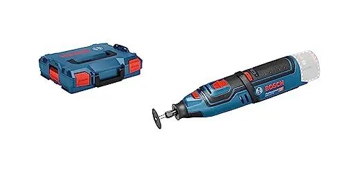 Produktbild: Bosch Professional 12V System Akku Rotationswerkzeug GRO 12V-35 (inkl. 5x Trennscheibe, Zubehör Box, Gehäuseaufsatz, Schlüssel, Spannzange, 2x Einlage, L-BOXX, ohne Akku/ Ladegerät)