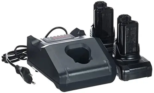 Produktbild: Bosch Professional 12V System Akku Starter-Set: 2x GBA 12V 6.0Ah Akku + Schnellladegerät GAL 12V-40