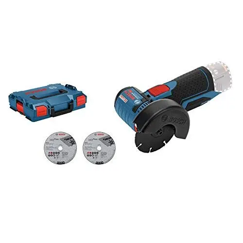 Produktbild: Bosch Professional 12V System Akku Winkelschleifer GWS 12V-76 (inkl. 2x Trennscheibe Expert for Inox, 1x Hartmetall - Trennscheibe Carbide Multi Wheel, 2x L-BOXX-Einlage, L-BOXX, ohne Akku/ Ladegerät)