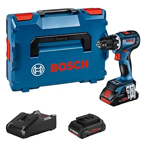 Produktbild: Bosch Professional 18V System Akku Bohrschrauber GSR 18V-90 C (inkl. 2x ProCORE Akkus 4.0Ah, Schnellladegerät GAL 18V-40, 1/1-L-BOXX-Einlage, L-BOXX)