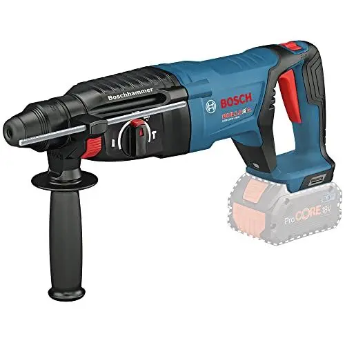 Produktbild: Bosch Professional 18V System Akku Bohrhammer GBH 18V-26 D (inkl. Zusatzhandgriff, Tiefenanschlag, Reinigungstuch, ohne Akku/ Ladegerät)