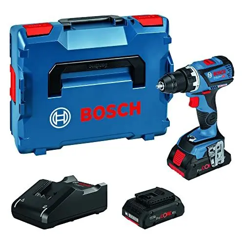 Produktbild: Bosch Professional 18V System Akku Bohrschrauber GSR 18V-60 C (max. Drehmoment 60 Nm, inkl. 2x 4.0Ah ProCORE18V Akku, Schnellladegerät GAL 18V-40, L-BOXX)