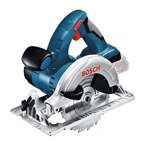 Produktbild: Bosch Professional 18V System Akku Kreissäge GKS 18V-LI (Schnitttiefe 90°/45°: 51mm/40mm, inkl. 1x Kreissägeblatt, Speedline Wood, 165 x 20 x 2,4 mm, 12, Parallelanschlag, ohne Akku/ Ladegerät)