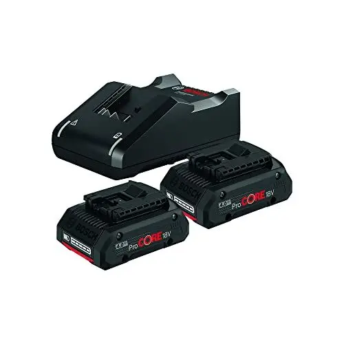 Produktbild: Bosch Professional 18V System Akku Starter-Set: 2x ProCORE18V 4.0Ah Akku + Schnellladegerät GAL 18V-40