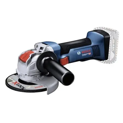 Produktbild: Bosch Professional 18V System Winkelschleifer GWX 18V-8 (ohne Akkus und Ladegerät, mit X-LOCK-Aufnahme, Scheiben-Ø: 125 mm, inkl. Schutzhaube und Zusatzhandgriff, im Karton)