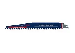 Produktbild: Bosch 1x EXPERT Tough Wood S1142KHM Säbelsägeblatt (für Bauholz, Druckimprägniertes Holz, Länge 225 mm, Professional Zubehör Säbelsäge)