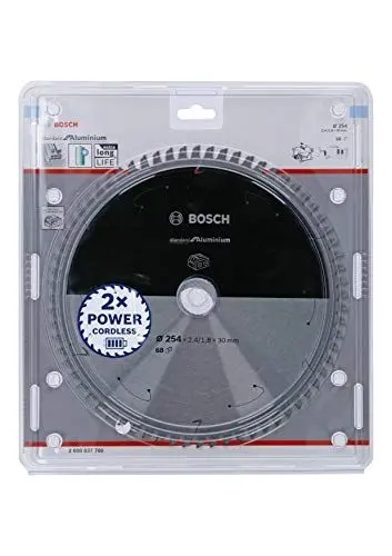 Produktbild: Bosch 1x PRO Aluminium Kreissägeblatt für Akku-Tischkreissägen (für Aluminium, Nichteisenmetalle, Ø mm, Professional Zubehör Tischkreissäge)
