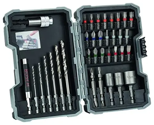 Produktbild: Bosch Accessories Professional 35tlg. HSS-G Metall Bohrer und Bit Set Extra Hart (Kreuzschlitz-, Pozidriv-, Hex-, TH-, S-Bit, Zubehör Bohrschrauber und Schraubendreher)