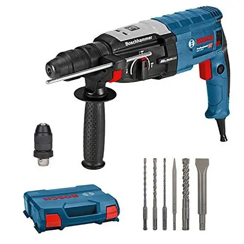 Produktbild: Bosch Professional Bohrhammer GBH 2-28 F (Leistung 880 Watt, Bohr-Ø Beton max: 28 mm, inkl. 6tlg. Bohr-Meißel-Set, SDS-plus, L-Case) - Amazon Exclusive Set Set