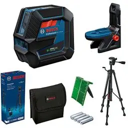 Produktbild: Bosch Professional Kreuzlinienlaser GCL 2-50 G (grüner Laser, Innenbereich, Halterung RM 10, Stativ BT 150, sichtbarer Arbeitsbereich: bis 15 m, 4x AA-Batterie, in Kartonschachtel)