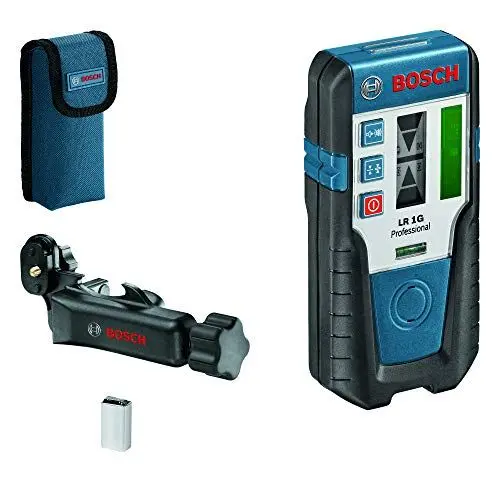 Produktbild: Bosch Professional Laser-Empfänger LR 1 G (grüner Strahl, 1x 9-V-Batterie, Reichweite: 0–200 m), 601069700