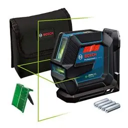 Produktbild: Bosch Professional Linienlaser GLL 2-15 G (grüner Laser, Innenbereich, Halterung LB 10, sichtbarer Arbeitsbereich: bis 15 m, 4x AA-Batterie, in Kartonschachtel)