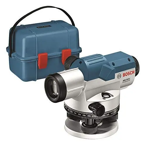 Produktbild: Bosch Professional Optisches Nivelliergerät GOL 32 G (32-fache Vergrößerung, Maßeinheit: 400 Gon, Arbeitsbereich: bis zu 120 m, im Transportkoffer)
