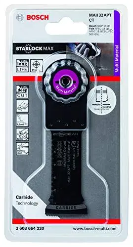 Produktbild: Bosch Professional Präzisionssägeblatt MAII 32 APT MultiMax (für Multi Material, Starlock, 70 x 32 mm, Zubehör Multifunktionswerkzeug)