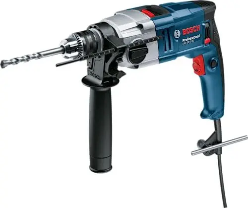 Produktbild: Bosch Professional Schlagbohrmaschine GSB 18-2 RE (inkl. Tiefenanschlag 210 mm, Zusatzhandgriff, Zahnkranzbohrfutter 13mm, im Handwerkerkoffer)