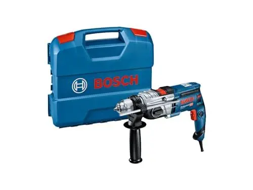 Produktbild: Bosch Professional Schlagbohrmaschine GSB 20-2 (Leistung 850 Watt, Leerlaufdrehzahl 3.000 min-1, inkl. Tiefenanschlag, Schnellspannbohrfutter, Zusatzhandgriff, L-Case)