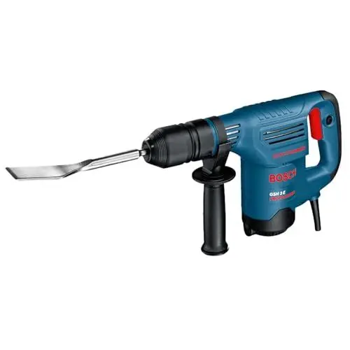 Produktbild: Bosch Professional Schlaghammer GSH 3 E (inkl. Fliesenmeißel, Spitzmeißel, Zusatzhandgriff, Handwerkoffer)