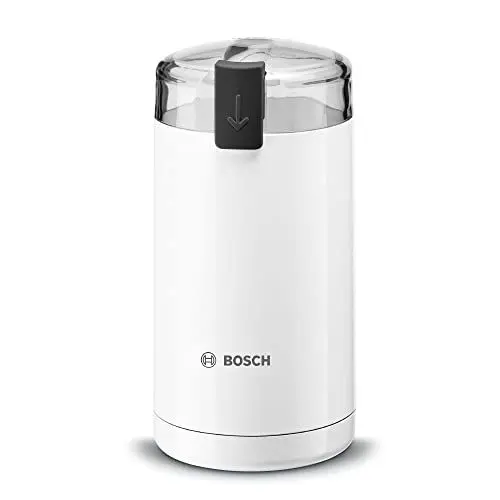Produktbild: Bosch Kaffeemühle TSM6A011W, Edelstahl-Schlagmesser, Sicherheitsfunktion, 180 W, 75g Bohnenbehälter, elektrisch, weiß