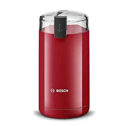 Produktbild: Bosch Kaffeemühle TSM6A014R, Edelstahl-Schlagmesser, Sicherheitsfunktion, 180 W, 75g Bohnenbehälter, elektrisch, rot