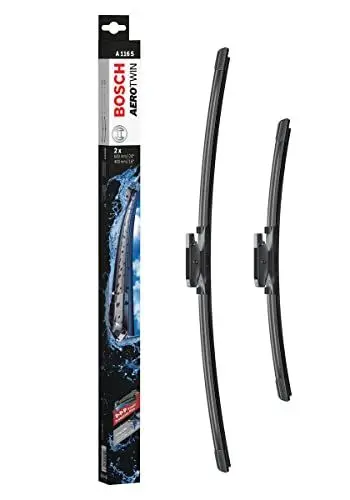 Produktbild: Bosch Aerotwin A116S Front-Scheibenwischer - Set mit 2 Ersatz-Scheibenwischern und vormontiertem Adapter - 2 Wischblätter, 600 mm und 400 mm