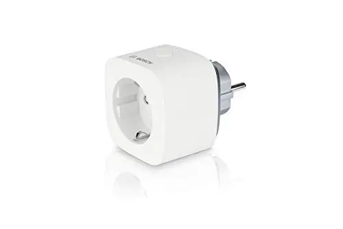 Produktbild: Bosch Smart Home Zwischenstecker kompakt, smarte Steckdose mit App-Funktion, Funksignal-Verstärkung, kompatibel mit Alexa, Google Home und HomeKit