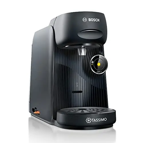 Produktbild: Bosch Tassimo Finesse Kapselmaschine TAS16B7 Kaffeemaschine by, 70 Getränke, intensiverer Kaffee auf Kopfdruck, Abschaltautomatik, perfekt dosiert, platzsparend, 1400 W, schwarz