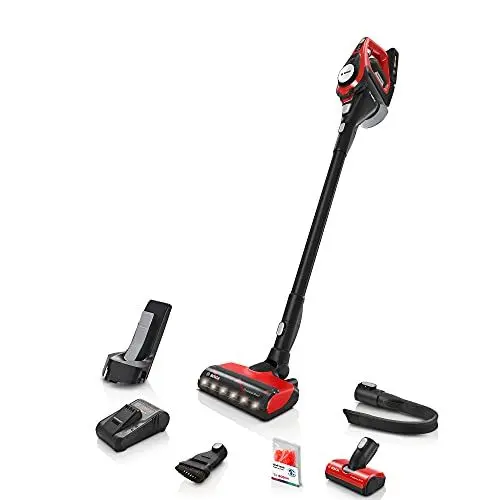 Produktbild: Bosch Unlimited Gen 2 ProAnimal Serie 8 BBS8214PET, Vertikaler Staubsauger, Rot, 0.4 liters, 76 Dezibel
