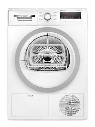 Produktbild: Bosch Wärmepumpentrockner für 8 kg Wäsche, Serie 4, A++, 236 kWh/Jahr, Auto Dry, Anti Vibration-Design, Sensitive Drying-System, Umweltfreundliches Kühlmittel, Weiß, WTH85VWIN