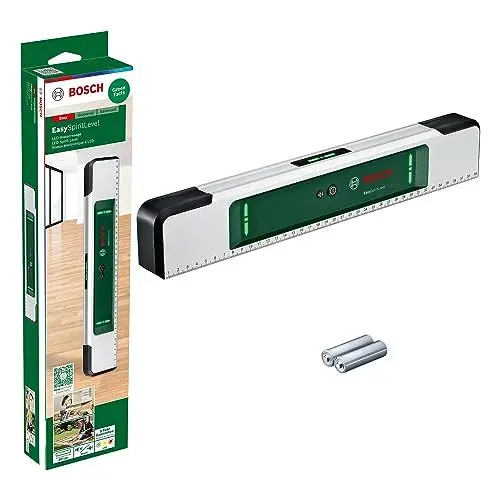 Produktbild: Bosch Wasserwaage EasySpiritLevel (intuitives LED-Konzept, Tonunterstützung, Neigungen bis zu +/-3°, 0,1° Genauigkeit bei 0°, 90°, 180° und 270°, aufgedruckte Skala, im Karton)