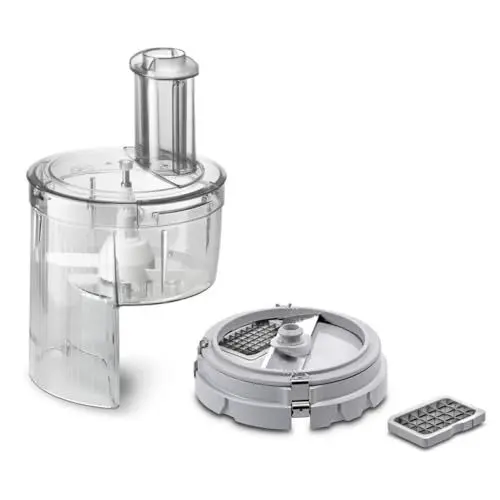 Produktbild: Bosch Würfelschneider MUZ5CC2, schnelles Würfeln, Gehäuse, für 2 Würfelgrößen, Gitterreiniger, spülmaschinengeeignet, passend für Küchenmaschine Serie 4
