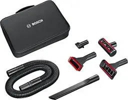 Produktbild: Bosch Zubehör-Set BHZTKIT1, passend für Move Handstaubsauger, extra Lange Fugendüse, 2in1 Polster- und Möbeldüse, Matratzendüse, Original-Zubehör, schwarz