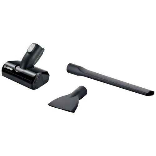Produktbild: Bosch Zubehör-Set BHZUKIT, geeignet für alle kabellosen Unlimited Akku-Staubsauger, Mini-Turbo-Düse, Matratzendüse, extra Lange Fugendüse, praktische Aufbewahrungsbox, schwarz