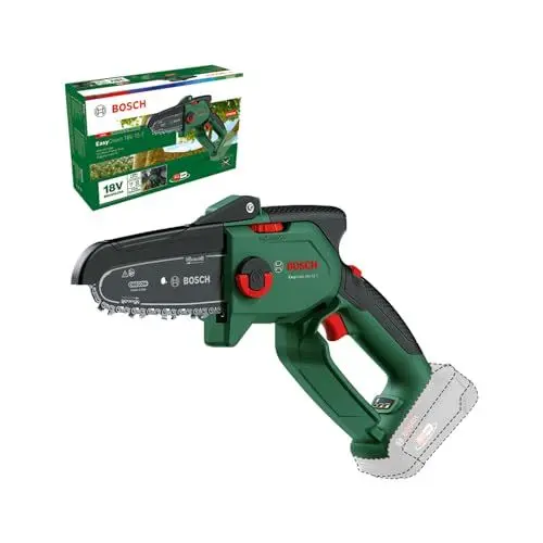 Produktbild: Bosch kompakte Mini Kettensäge EasyChain 18V-15-7 (Zum Schneiden von Holz·· 18 Volt System·· Kettengeschwindigkeit: 6,95 m/s·· ohne Akku)