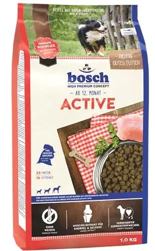 Produktbild: bosch HPC Active | Hundetrockenfutter für ausgewachsene Hunde aller Rassen mit gesteigerter Aktivität | 1 x 3 kg