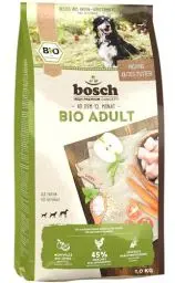 Produktbild: bosch HPC BIO | Adult Hühnchen & Apfel | Hundefutter für ausgewachsene Hunde aller Rassen | 100 % landwirtschaftliche Rohstoffe aus nachweislich biologischem Anbau | 1 x 11.5 kg