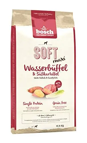 Produktbild: bosch HPC SOFT Maxi Wasserbüffel & Süßkartoffel | halbfeuchtes Hundefutter für ausgewachsene Hunde großer Rassen | Single Protein | grain-free | 1 x 12.5 kg