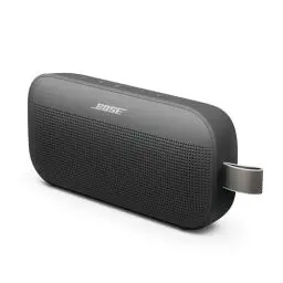 Produktbild: Bose SoundLink Flex Tragbarer Bluetooth-Lautsprecher (2. Gen.), Tragbarer Außen-Lautsprecher mit naturgetreuem Klang, bis zu 12 Stunden Akkulaufzeit, staubdicht und wasserdicht, Schwarz