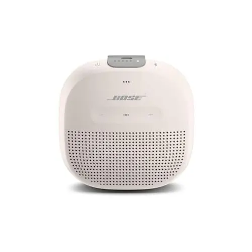 Produktbild: Bose SoundLink Micro Bluetooth Speaker: Kleiner tragbarer, wasserdichter Lautsprecher mit Mikrofon, Weiß
