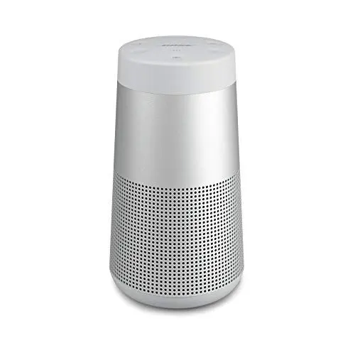 Produktbild: Bose SoundLink Revolve (Serie II) Bluetooth Speaker – Tragbarer, wasserabweisender kabelloser Lautsprecher mit 360°-Klang, Silber